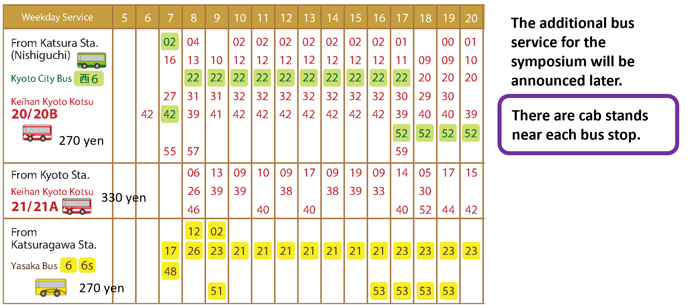 Bus Time Table