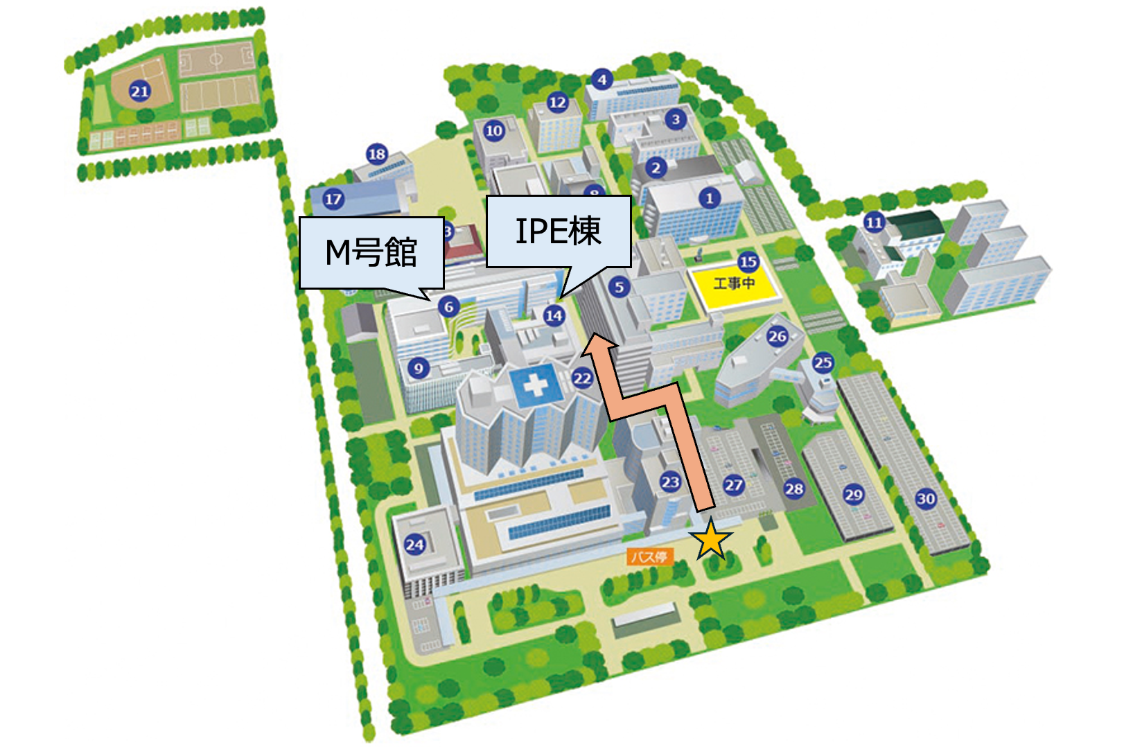 相模原キャンパスマップ（2025年6月）