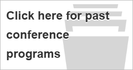 Click here for past conference programs